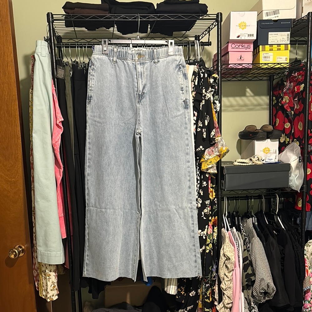 Three Bird Nest Blue Flare Wide Leg Jeans